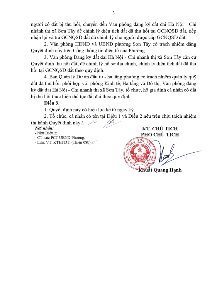 THÔNG BÁO CÔNG KHAI QUYẾT ĐỊNH VỀ VIỆC THU HỒI ĐẤT ĐỂ THỰC HIỆN DỰ ÁN- Ảnh 3.