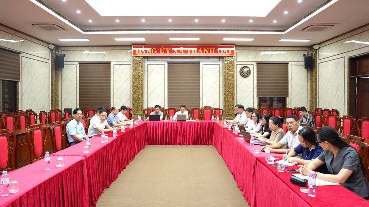 Xã Thanh Oai tham dự hội nghị trực tuyến của Thành phố về đánh giá kết quả vận hành mô hình chính quyền địa phương hai cấp- Ảnh 2.