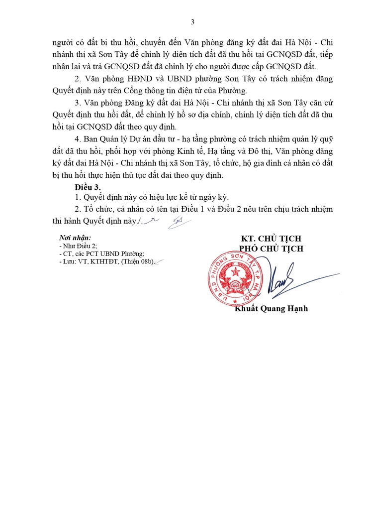 THÔNG BÁO CÔNG KHAI QUYẾT ĐỊNH VỀ VIỆC THU HỒI ĐẤT ĐỂ THỰC HIỆN DỰ ÁN- Ảnh 3.