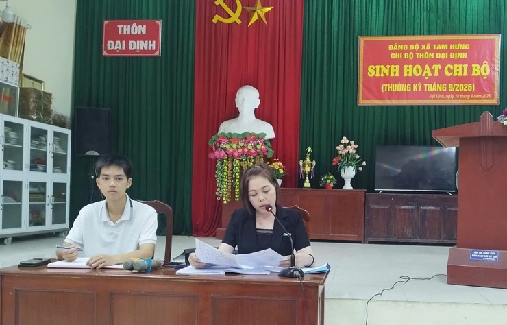 Chi bộ thôn Đại Định sinh hoạt thường kỳ tháng 9/2025 – Đoàn kết, trách nhiệm, vững bước đi lên- Ảnh 1.