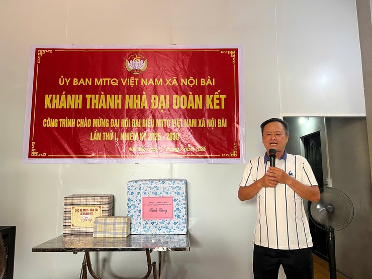 UỶ BAN MTTQ VIỆT NAM XÃ NỘI BÀI KHÁNH THÀNH VÀ BÀN GIAO NHÀ ĐẠI ĐOÀN KẾT- Ảnh 10.