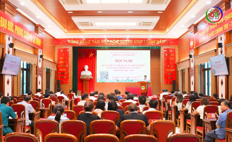 Xã Quốc Oai tổ chức Hội nghị quán triệt, học tập và triển khai thực hiện Nghị quyết Đại hội đại biểu Đảng bộ xã lần thứ I, nhiệm kỳ 2025 – 2030- Ảnh 2.