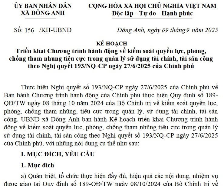 Triển khai Chương trình hành động về kiểm soát quyền lực, phòng, chống tham nhũng tiêu cực trong quản lý sử dụng tài chính, tài sản công theo Nghị quyết 193/NQ-CP ngày 27/6/2025 của Chính phủ- Ảnh 1.