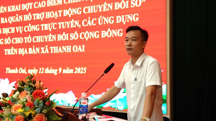 Xã Thanh Oai tăng tốc chiến dịch "45 ngày đêm ra quân hỗ trợ hoạt động chuyển đổi số"- Ảnh 3.