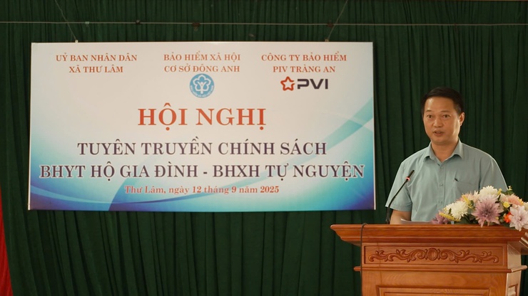 UBND xã Thư Lâm phối hợp BHXH cơ sở Đông Anh thành phố Hà Nội và Công ty Bảo hiểm PVI Tràng An tổ chức hội nghị tuyên truyền chính sách BHXH, BHYT, BHTN- Ảnh 4.