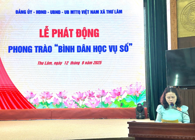 Thư Lâm tổ chức Lễ phát động phong trào "Bình dân học vụ số" và triển khai Ứng dụng công nghệ AI trong trường học năm học 2025-2026- Ảnh 8.