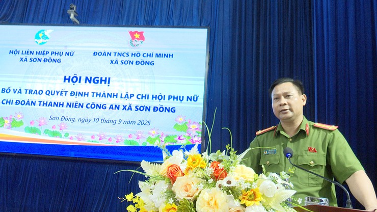 Công bố Quyết định thành lập và ra mắt Chi hội Phụ nữ, Chi đoàn Thanh niên Công an xã Sơn Đồng- Ảnh 7.