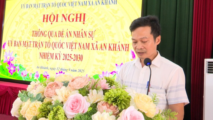 Thông qua Đề án nhân sự Đại hội đại biểu MTTQ Việt Nam xã An Khánh lần thứ I- Ảnh 1.