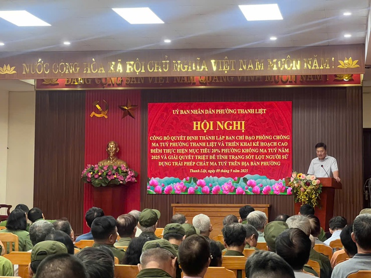 UBND Phường Thanh Liệt công bố Quyết định thành lập Ban Chỉ đạo Phòng, chống ma túy phường.- Ảnh 2.
