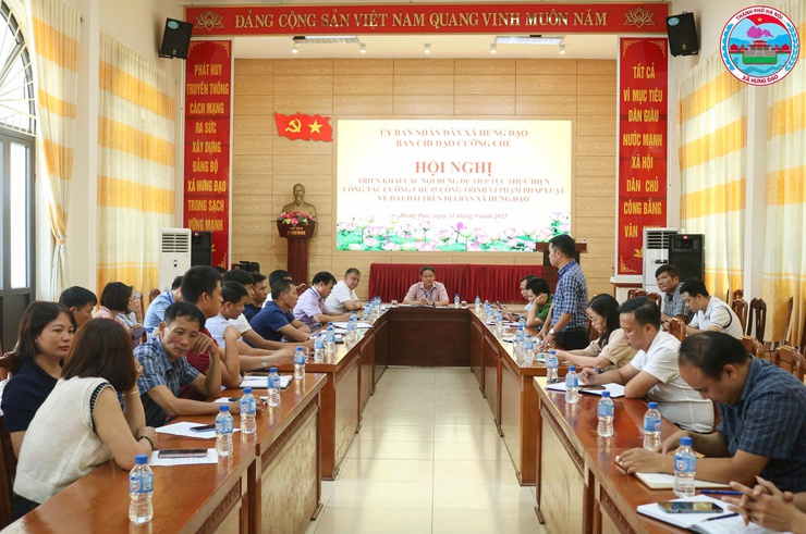 Xã Hưng Đạo triển khai kế hoạch cưỡng chế các công trình vi phạm pháp luật về đất đai- Ảnh 1.