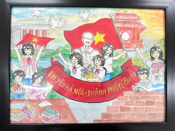Xã Thượng Phúc tích cực triển khai cuộc thi vẽ tranh thiếu nhi quốc tế "Em yêu Hà Nội – Thành phố vì hòa bình” năm 2025- Ảnh 5.