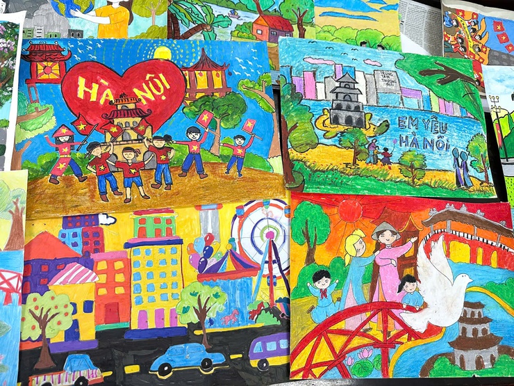 Xã Thượng Phúc tích cực triển khai cuộc thi vẽ tranh thiếu nhi quốc tế "Em yêu Hà Nội – Thành phố vì hòa bình” năm 2025- Ảnh 1.