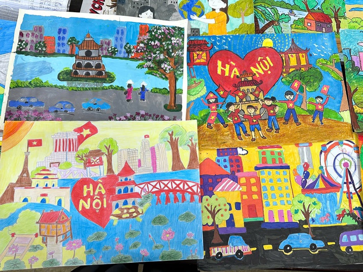 Xã Thượng Phúc tích cực triển khai cuộc thi vẽ tranh thiếu nhi quốc tế "Em yêu Hà Nội – Thành phố vì hòa bình” năm 2025- Ảnh 2.