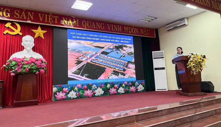 Hội nghị lấy ý kiến tham vấn đối với báo cáo đánh giá tác động môi trường của dự án cụm công nghiệp làng nghề Hoà Bình – Giai đoạn 1- Ảnh 3.