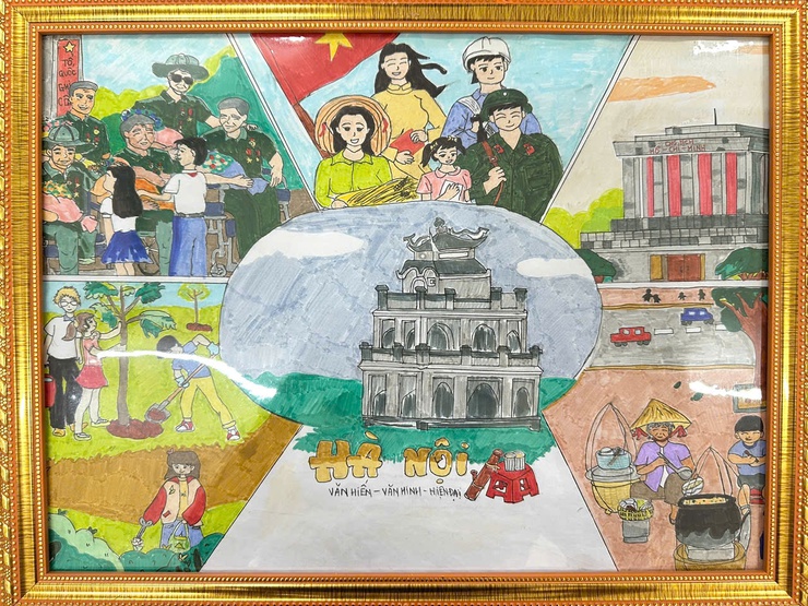 Xã Thượng Phúc tích cực triển khai cuộc thi vẽ tranh thiếu nhi quốc tế "Em yêu Hà Nội – Thành phố vì hòa bình” năm 2025- Ảnh 7.