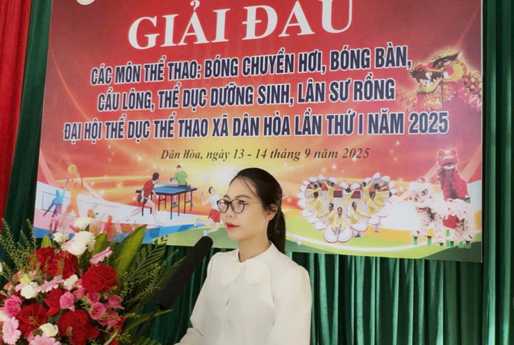 khai mạc giải thi đấu các môn thể thao trong chương trình Đại hội Thể dục Thể thao xã Dân Hòa lần thứ I năm 2025- Ảnh 6.