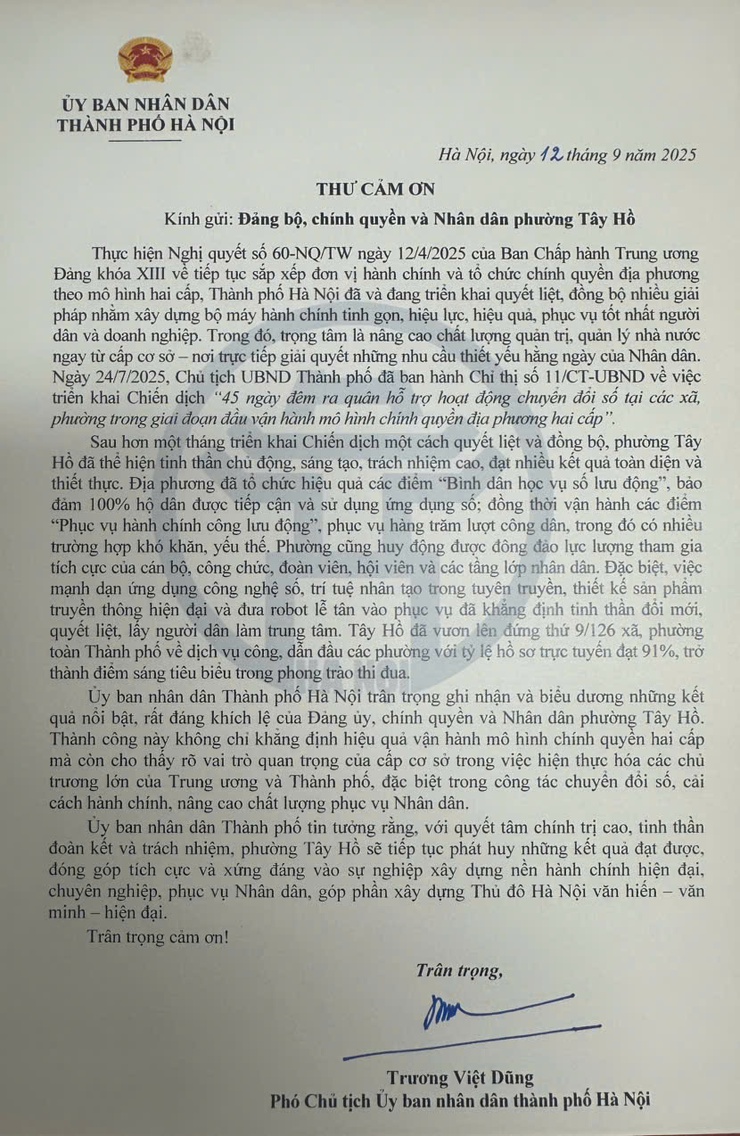 Tây Hồ: Điểm sáng tiên phong trong hành trình chuyển đổi số Thủ đô- Ảnh 3.