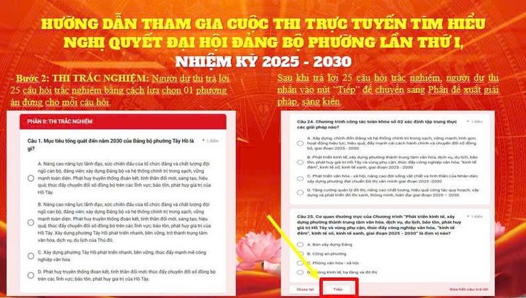 Đảng ủy phường Tây Hồ đổi mới tuyên truyền Nghị quyết bằng Cuộc thi trực tuyến
- Ảnh 3.