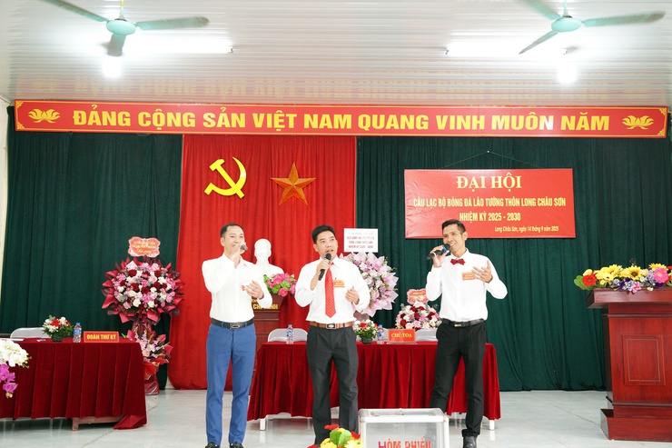 Câu lạc bộ bóng đá lão tướng thôn Long Châu Sơn Đại hội nhiệm kỳ 2025 – 2030- Ảnh 1.