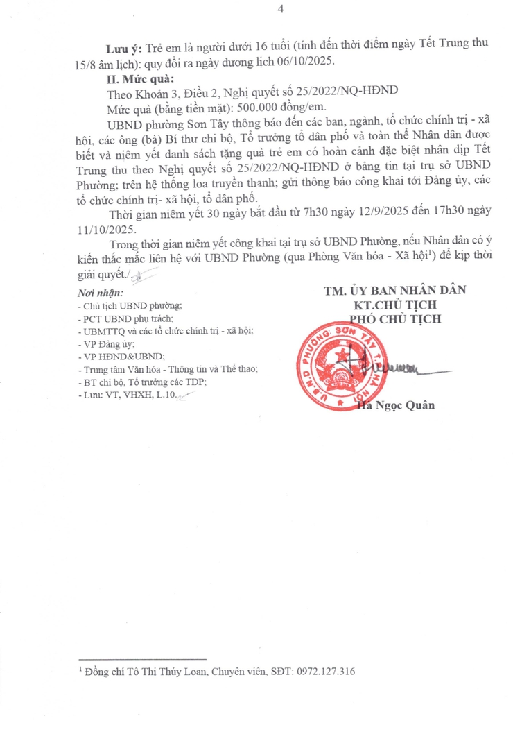 Thông báo công khai danh sách tặng quà trẻ em có hoàn cảnh đặc biệt nhân dịp Tết Trung thu năm 2025- Ảnh 4.