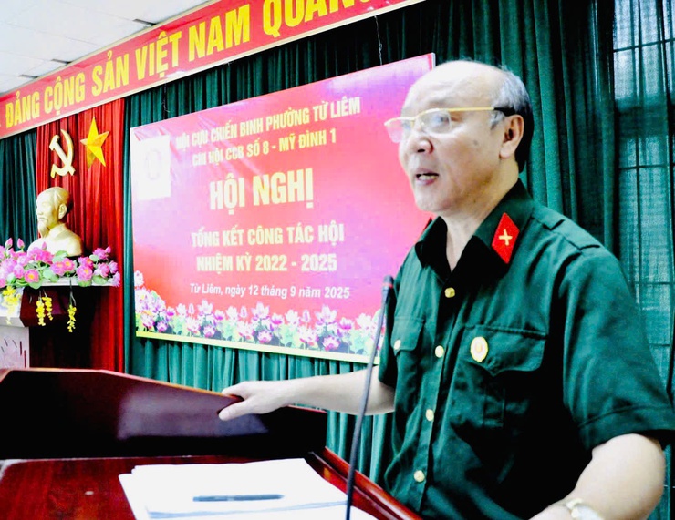 Chi hội Cựu Chiến binh số 8 Hội Cựu Chiến binh phường Từ Liêm tổ chức Hội nghị Tổng kết công tác Hội nhiệm kỳ 2022 – 2025.- Ảnh 3.