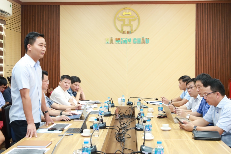 Lãnh đạo VNPT Hà Nội: làm việc với xã Minh Châu về công tác chuyển đổi số- Ảnh 2.