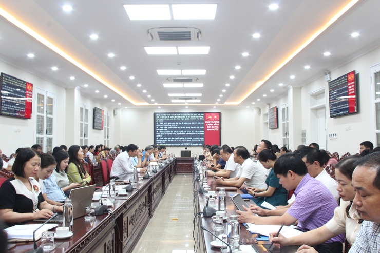 Đảng bộ xã Thạch Thất kết nối Hội nghị toàn quốc quán triệt 4 Nghị quyết của Bộ Chính trị- Ảnh 5.