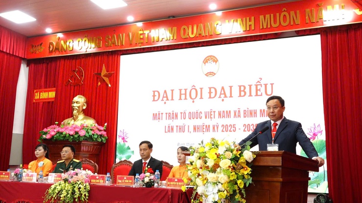 167 đại biểu dự Đại hội Mặt trận Tổ quốc xã Bình Minh lần thứ I nhiệm kỳ 2025- 2030- Ảnh 4.