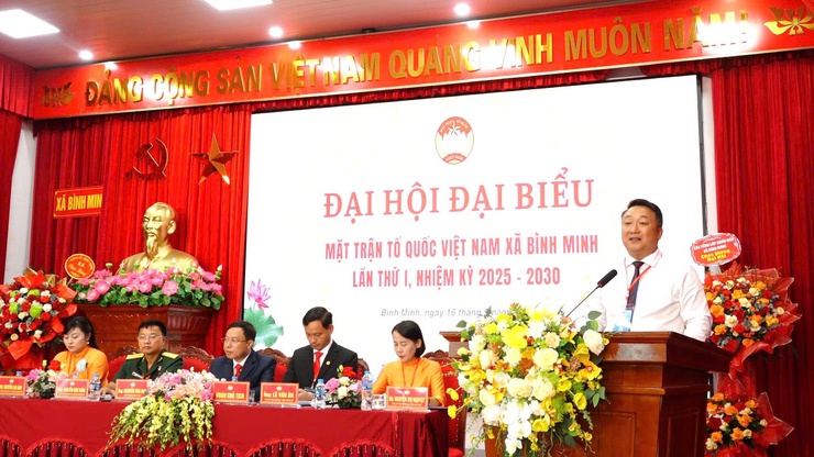 167 đại biểu dự Đại hội Mặt trận Tổ quốc xã Bình Minh lần thứ I nhiệm kỳ 2025- 2030- Ảnh 11.