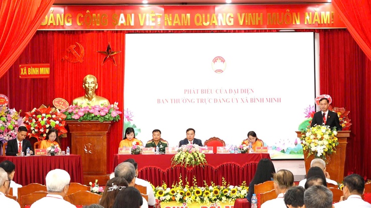 167 đại biểu dự Đại hội Mặt trận Tổ quốc xã Bình Minh lần thứ I nhiệm kỳ 2025- 2030- Ảnh 13.
