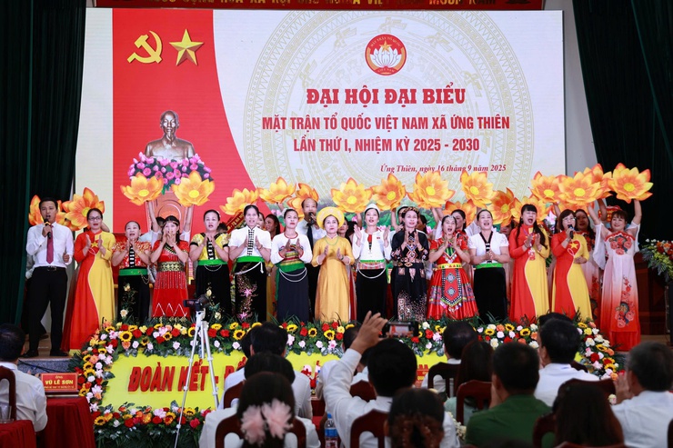 Uỷ ban Mặt trận Tổ quốc Việt Nam xã Ứng Thiên tổ chức Đại hội đại biểu lần thứ I, nhiệm kỳ 2025-2030- Ảnh 12.