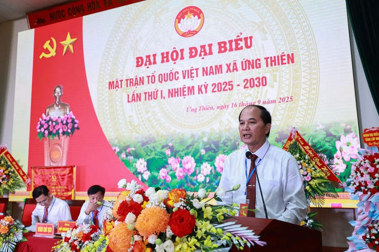 Uỷ ban Mặt trận Tổ quốc Việt Nam xã Ứng Thiên tổ chức Đại hội đại biểu lần thứ I, nhiệm kỳ 2025-2030- Ảnh 9.