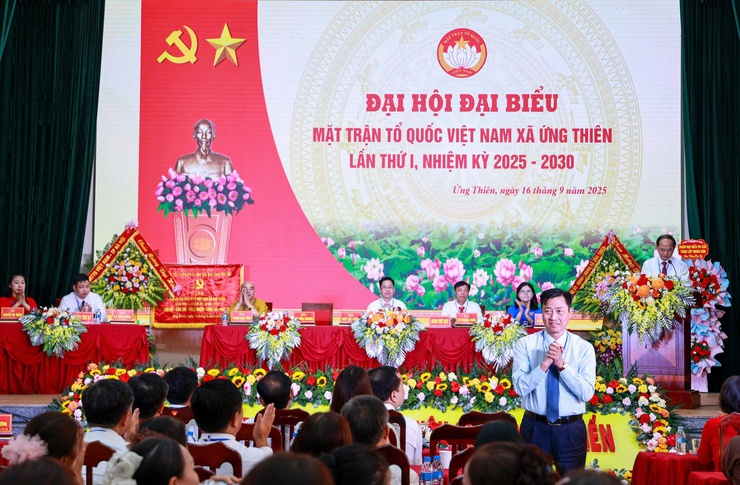Uỷ ban Mặt trận Tổ quốc Việt Nam xã Ứng Thiên tổ chức Đại hội đại biểu lần thứ I, nhiệm kỳ 2025-2030- Ảnh 8.