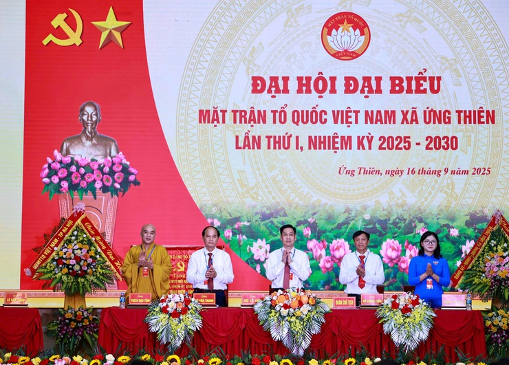 Uỷ ban Mặt trận Tổ quốc Việt Nam xã Ứng Thiên tổ chức Đại hội đại biểu lần thứ I, nhiệm kỳ 2025-2030- Ảnh 2.
