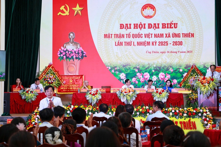 Uỷ ban Mặt trận Tổ quốc Việt Nam xã Ứng Thiên tổ chức Đại hội đại biểu lần thứ I, nhiệm kỳ 2025-2030- Ảnh 7.