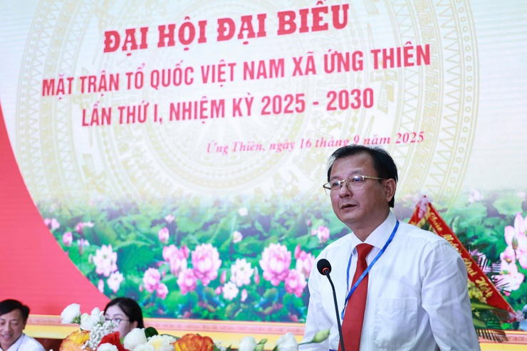 Uỷ ban Mặt trận Tổ quốc Việt Nam xã Ứng Thiên tổ chức Đại hội đại biểu lần thứ I, nhiệm kỳ 2025-2030- Ảnh 4.