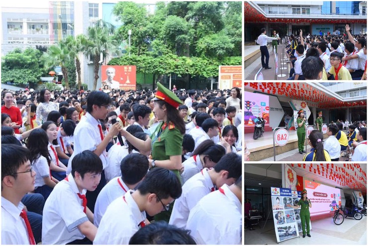 Công an phường Thanh Xuân đẩy mạnh tuyên truyền, giáo dục pháp luật về trật tự an toàn giao thông tại trường học- Ảnh 3.