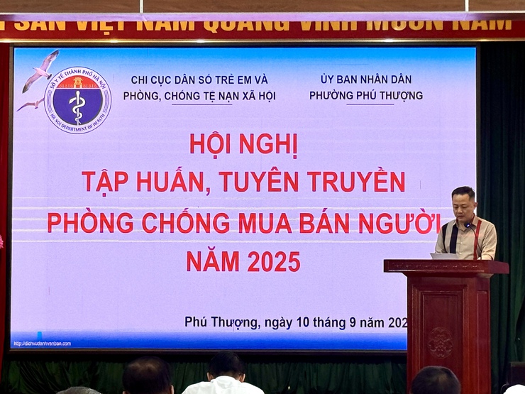Hội nghị tập huấn, tuyên truyền phòng chống mua bán người năm 2025 tại phường Phú Thượng- Ảnh 3.