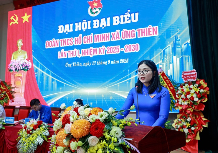 Đại hội đại biểu đoàn TNCS Hồ Chí Minh xã Ứng Thiên lần thứ Nhất, nhiệm kỳ 2025-2030- Ảnh 4.