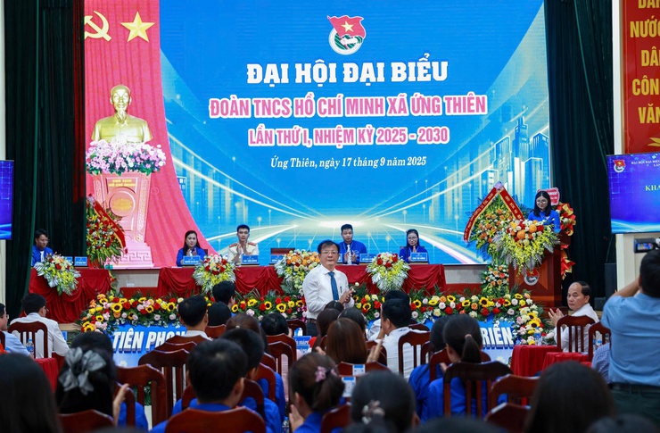 Đại hội đại biểu đoàn TNCS Hồ Chí Minh xã Ứng Thiên lần thứ Nhất, nhiệm kỳ 2025-2030- Ảnh 19.