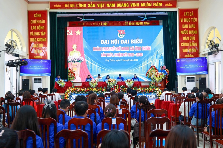 Đại hội đại biểu đoàn TNCS Hồ Chí Minh xã Ứng Thiên lần thứ Nhất, nhiệm kỳ 2025-2030- Ảnh 22.