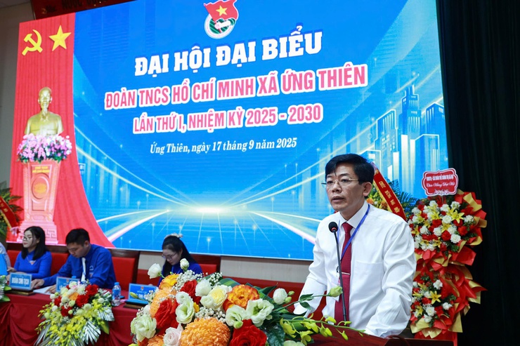 Đại hội đại biểu đoàn TNCS Hồ Chí Minh xã Ứng Thiên lần thứ Nhất, nhiệm kỳ 2025-2030- Ảnh 3.