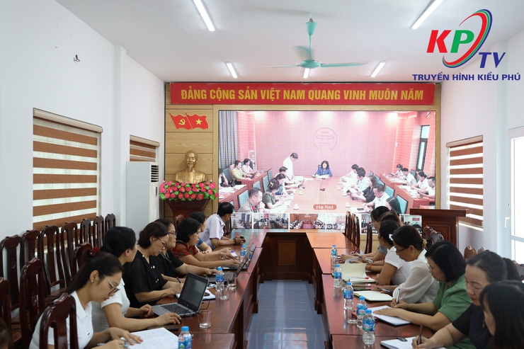 Xã Kiều Phú tham dự Hội nghị trực tuyến toàn thành phố về công tác tổ chức ăn bán trú cho học sinh- Ảnh 1.