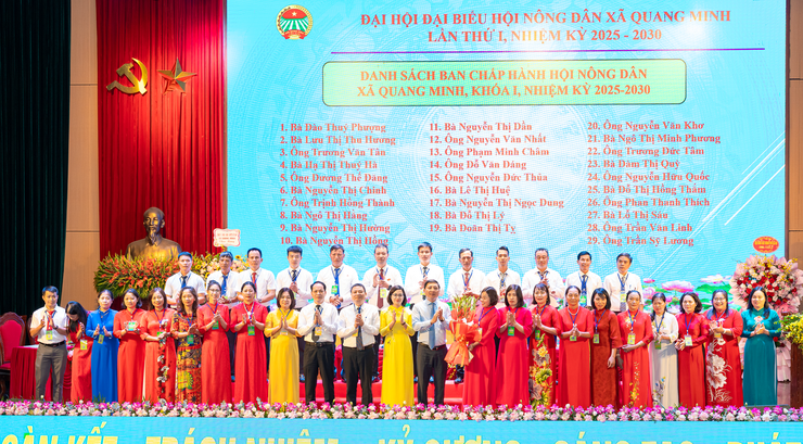 Đại hội đại biểu Hội Nông dân xã Quang Minh nhiệm kỳ 2025-2030: Phát huy vai trò chủ thể của nông dân trong xây dựng nông nghiệp sinh thái, nông thôn hiện đại, nông dân văn minh- Ảnh 8.