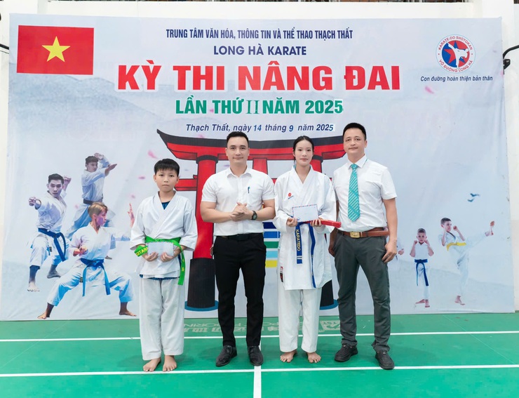 Võ đường Karate Long Hà tổ chức Thi nâng đai lần thứ 2 năm 2025- Ảnh 1.