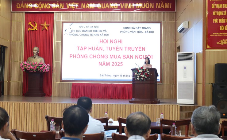 Xã Bát Tràng tập huấn, tuyên truyền phòng chống mua bán người năm 2025- Ảnh 1.