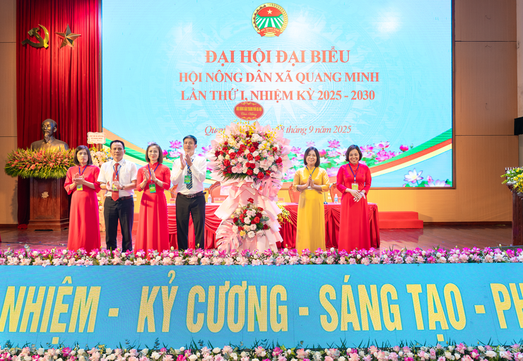 Đại hội đại biểu Hội Nông dân xã Quang Minh nhiệm kỳ 2025-2030: Phát huy vai trò chủ thể của nông dân trong xây dựng nông nghiệp sinh thái, nông thôn hiện đại, nông dân văn minh- Ảnh 5.