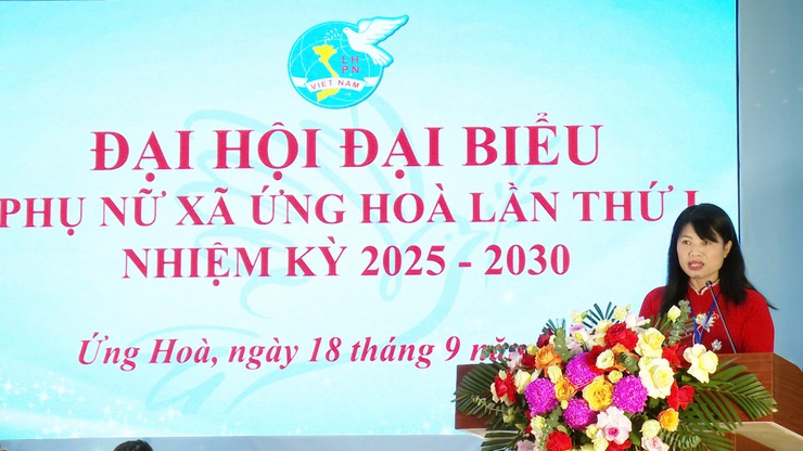 Đại hội đại biểu Hội LHPN xã Ứng Hoà: dấu mốc phát triển mới của phong trào phụ nữ và công tác hội xã Ứng Hòa trong giai đoạn mới.- Ảnh 8.