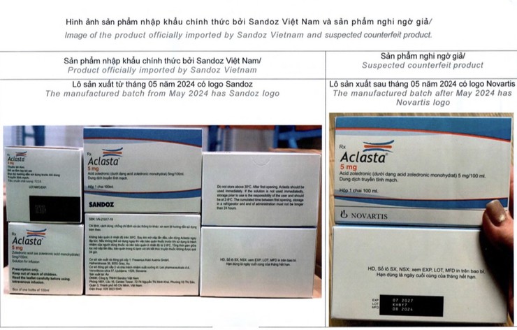 Xác minh, xử lý thông tin về thuốc Aclasta có dấu hiệu giả mạo- Ảnh 1.
