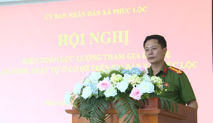UBND xã Phúc Lộc tổ chức Hội nghị kiện toàn lực lượng tham gia bảo vệ an ninh, trật tự ở cơ sở- Ảnh 3.